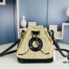 693079f06e68136f4d9a6c1c New Large Batch LV NOE PURSE Bucket Bag with Raffia and Leather Trim