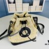 693079f16e68136f4d9a6c1e New Large Batch LV NOE PURSE Bucket Bag with Raffia and Leather Trim