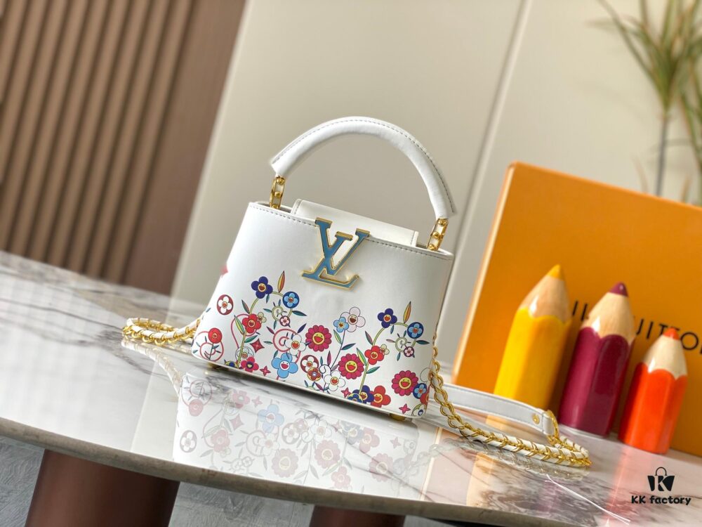 Top Quality Original Guangzhou Stock 🇫🇷 M13246 Graffiti Capucines Mini Handbag in Luxurious Taurillon Leather