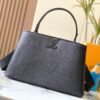 Upgraded Version M24880 Black Capucines Souple Large Handbag