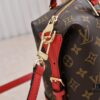 Exclusive Real Shot - Upgraded Version ‼️ LV Monogram with Leather Trim Handheld, Shoulder & Crossbody Bag Model M68169 with Long Strap, 2025 New Fashion Women's Bag, Monogram Leather Shoulder Strap, Genuine Leather Handbag, Large Capacity [Strong] Size: 28x20x11.5