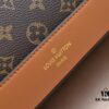 Exclusive Real Shot - Upgraded Version ‼️ LV Monogram with Leather Trim Handheld, Shoulder & Crossbody Bag Model M68169 with Long Strap, 2025 New Fashion Women's Bag, Monogram Leather Strap, Genuine Leather Handbag, Large Capacity [Strong] Size: 28x20x11.5