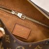 Exclusive Real Shot - Upgraded Version ‼️ LV Monogram with Leather Trim Handheld, Shoulder & Crossbody Bag Model M68169 with Long Strap, 2025 New Fashion Women's Bag, Monogram Leather Strap, Genuine Leather Handbag, Large Capacity [Strong] Size: 28x20x11.5