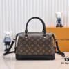 Exclusive Real Shot - Upgraded Version ‼️ LV Monogram with Leather Trim Handheld, Shoulder & Crossbody Bag Model M68169 with Long Strap, 2025 New Fashion Women's Bag, Monogram Leather Shoulder Strap, Genuine Leather Handbag, Large Capacity [Strong] Size: 28x20x11.5