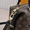 Exclusive Real Shot - Upgraded Version ‼️ LV Monogram with Leather Trim Handheld, Shoulder & Crossbody Bag Model M68169 with Long Strap, 2025 New Fashion Women's Bag, Monogram Leather Shoulder Strap, Genuine Leather Handbag, Large Capacity [Strong] Size: 28x20x11.5