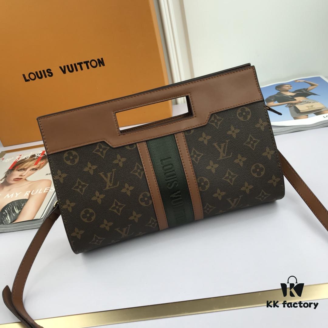 69307b366e68136f4d9a6e2c LV Handheld Bag with Long Strap, Super Practical, European Boutique Same Style, Made of Elegant Damier Ebene Classic Fabric, Lined with Unique Custom Foam Material, Wear-Resistant, Dirt-Resistant, Washable, Fashionable and Functional, Soft and Comfortable Body, Interior with Pockets, Large Capacity for Daily Needs, Model: 53666, Size: 30-19-8