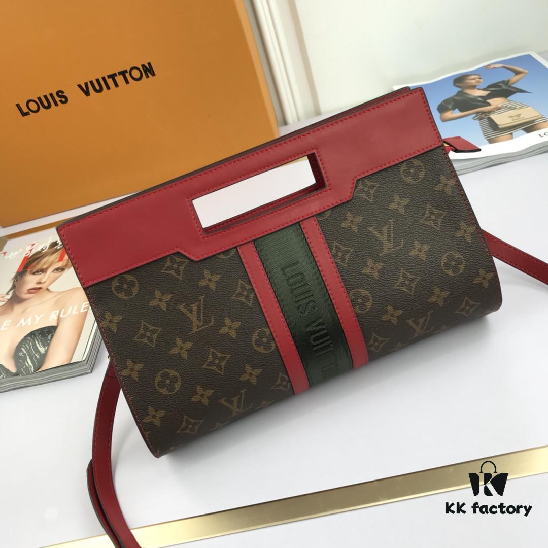 69307b386e68136f4d9a6e2f LV Handheld Bag with Long Strap, Super Practical, European Boutique Same Style, Made of Elegant Damier Ebene Classic Fabric, Lined with Unique Custom Foam Material, Wear-Resistant, Dirt-Resistant, Washable, Fashionable and Functional, Soft and Comfortable Body, Interior with Pockets, Large Capacity for Daily Needs, Model: 53666, Size: 30-19-8