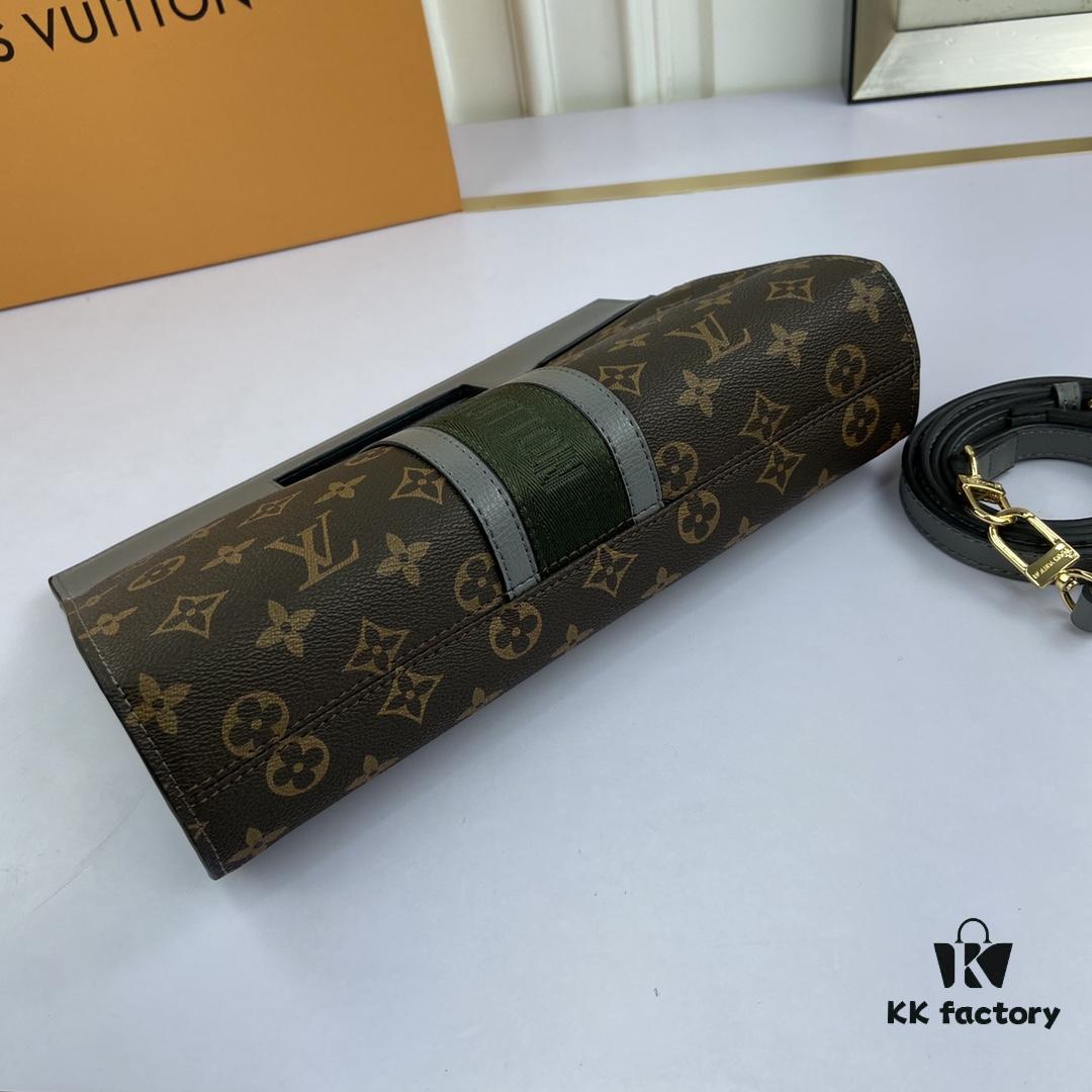 69307b446e68136f4d9a6e49 LV Handheld Bag with Long Strap, Super Practical, European Boutique Same Style, Made of Elegant DaMeier Ebene Classic Fabric, Lined with Custom Foam Material, Durable, Anti-dirt, Washable, Fashionable and Functional, Soft and Comfortable Body, Interior with Pouch, High Capacity for Daily Use, Model: 53666, Size: 30-19-8