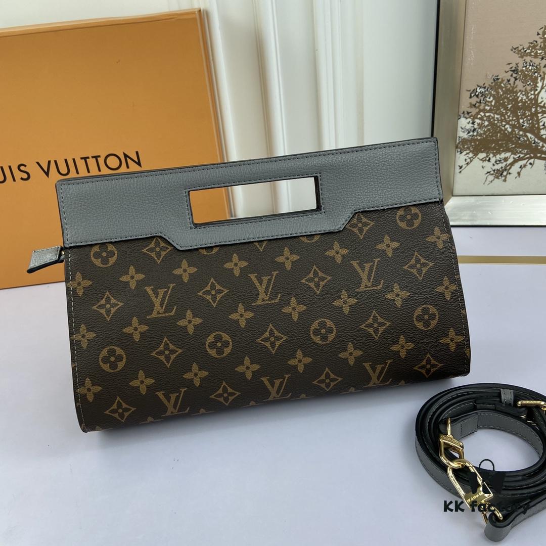 69307b446e68136f4d9a6e4a LV Handheld Bag with Long Strap, Super Practical, European Boutique Same Style, Made of Elegant DaMeier Ebene Classic Fabric, Lined with Custom Foam Material, Durable, Anti-dirt, Washable, Fashionable and Functional, Soft and Comfortable Body, Interior with Pouch, High Capacity for Daily Use, Model: 53666, Size: 30-19-8