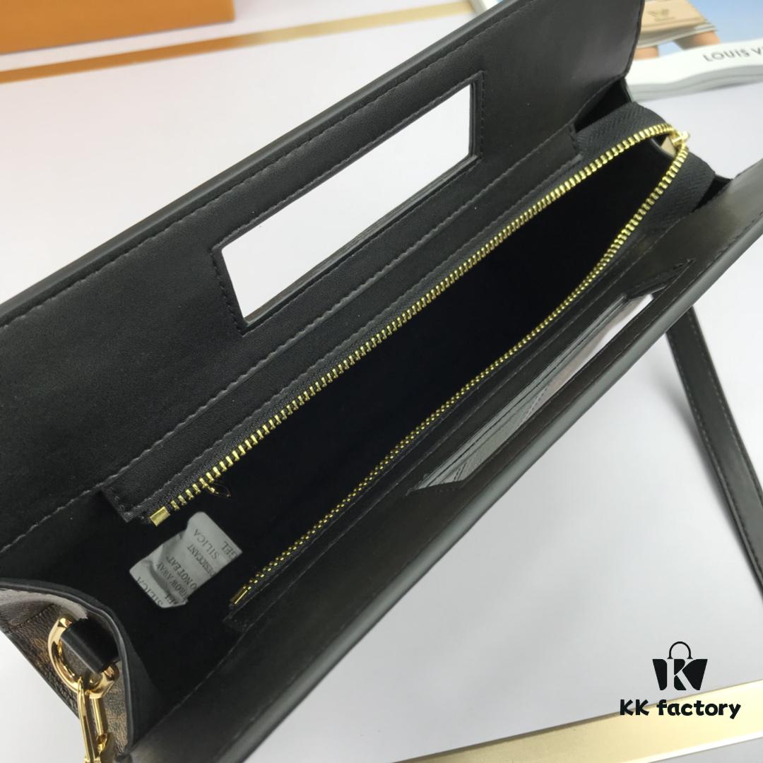 69307b446e68136f4d9a6e4b LV Handheld Bag with Long Strap, Super Practical, European Boutique Same Style, Made of Elegant Damier Ebene Classic Fabric, Lined with Custom Foam Material, Durable, Anti-dirt, Washable, Fashionable and Functional, Soft and Comfortable Body, Interior Compartment, Large Capacity for Daily Needs, Model: 53666, Size: 30-19-8