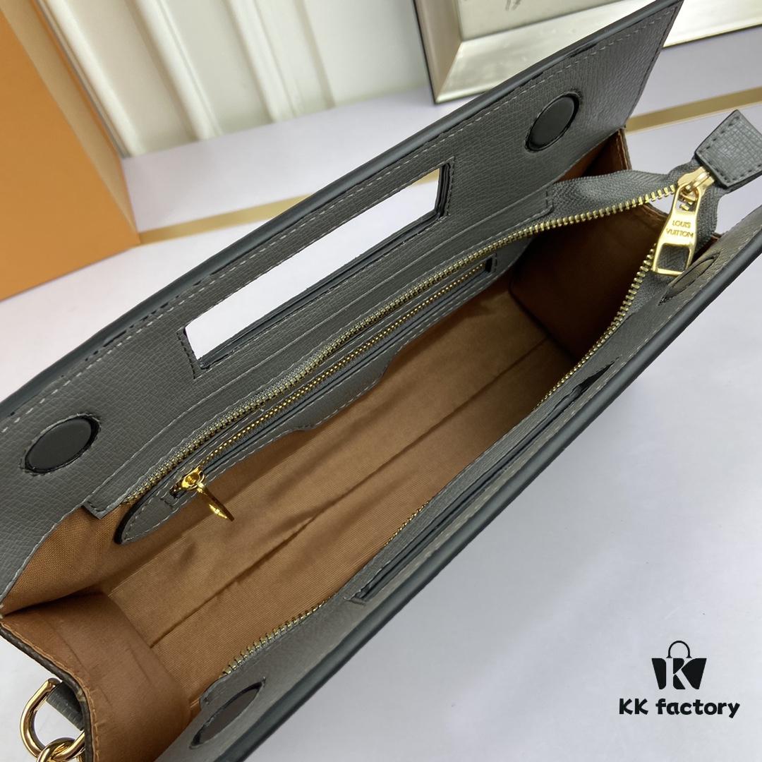 69307b456e68136f4d9a6e4e LV Handheld Bag with Long Strap, Super Practical, European Boutique Same Style, Made of Elegant DaMeier Ebene Classic Fabric, Lined with Custom Foam Material, Durable, Anti-dirt, Washable, Fashionable and Functional, Soft and Comfortable Body, Interior with Pouch, High Capacity for Daily Use, Model: 53666, Size: 30-19-8