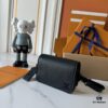 Upgraded Version M82085 M82086 Full Leather Black, Light Green, Black Flower, Old Flower Men's Messenger Bag Flap Mini Handbag