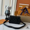 Upgraded Version M82085 M82086 Full Leather Black Light Green Black Floral Monogram Men's Messenger Bag Flap Mini Handbag