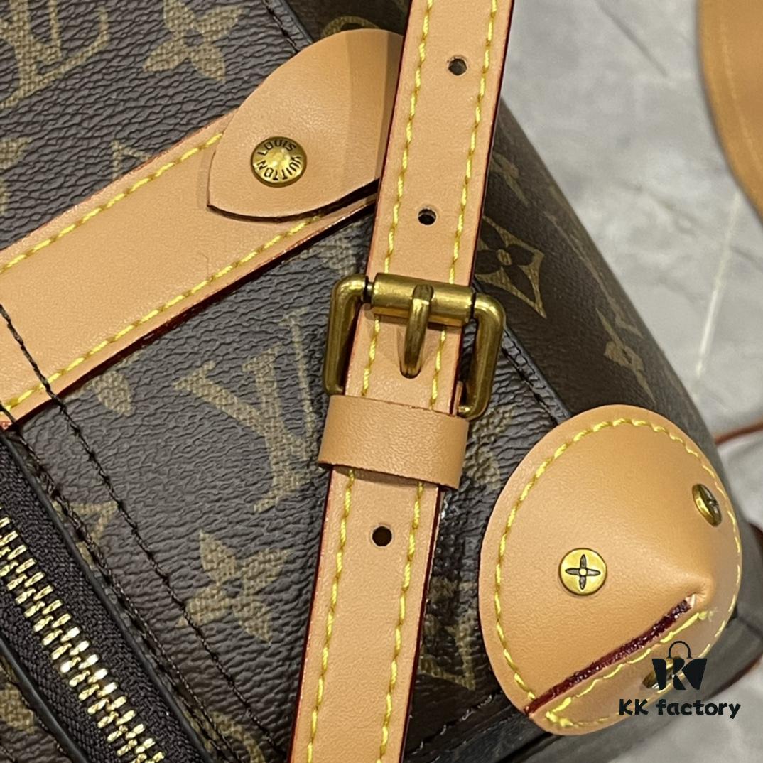 69307bd76e68136f4d9a6f3c Upgraded Version 260 Retro Trunk Bag 44752, Old Flower, Black Flower, Black Checkered, LV Classic Refined Trunk Bag