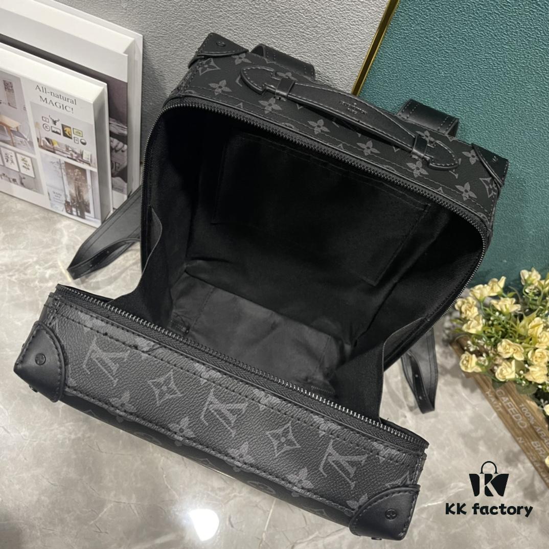 69307bdc6e68136f4d9a6f45 Upgraded 260 Vintage Trunk Bag 44752 LV Classic Refined Trunk Bag with Old Flower, Black Flower, and Black Check Pattern