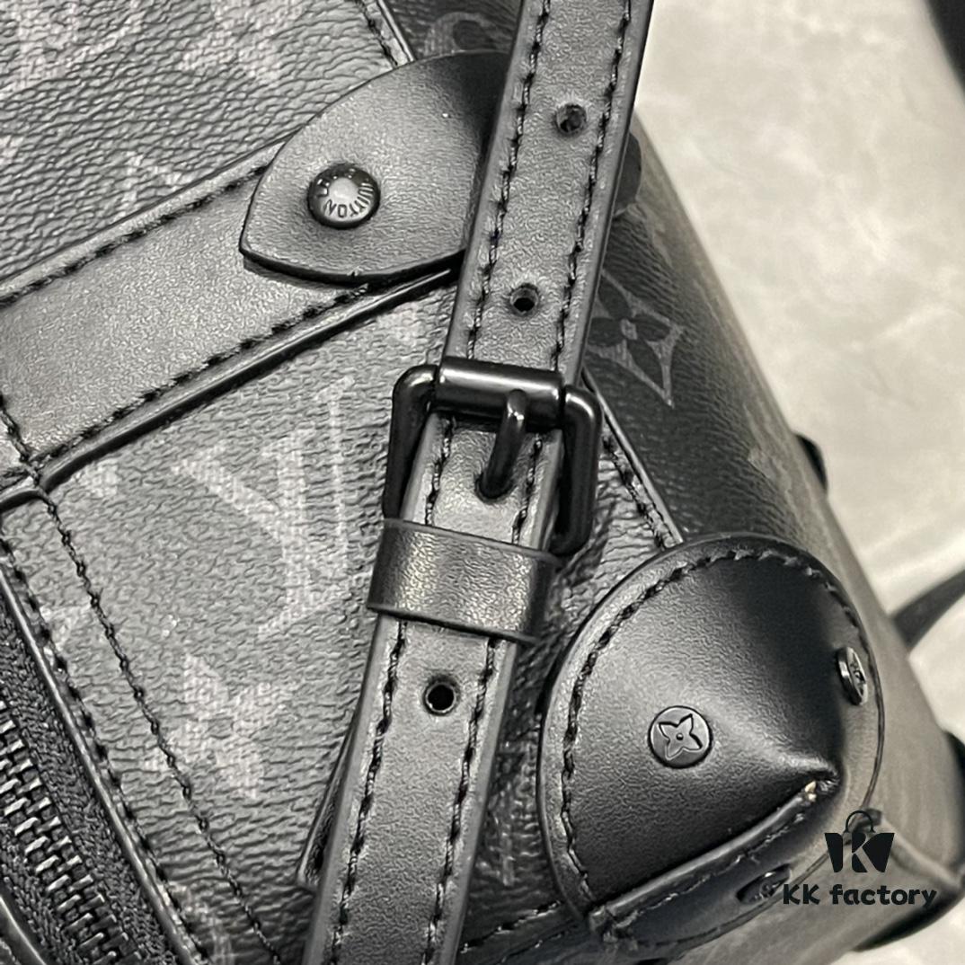 69307bdd6e68136f4d9a6f46 Upgraded 260 Vintage Trunk Bag 44752 LV Classic Refined Trunk Bag with Old Flower, Black Flower, and Black Check Pattern