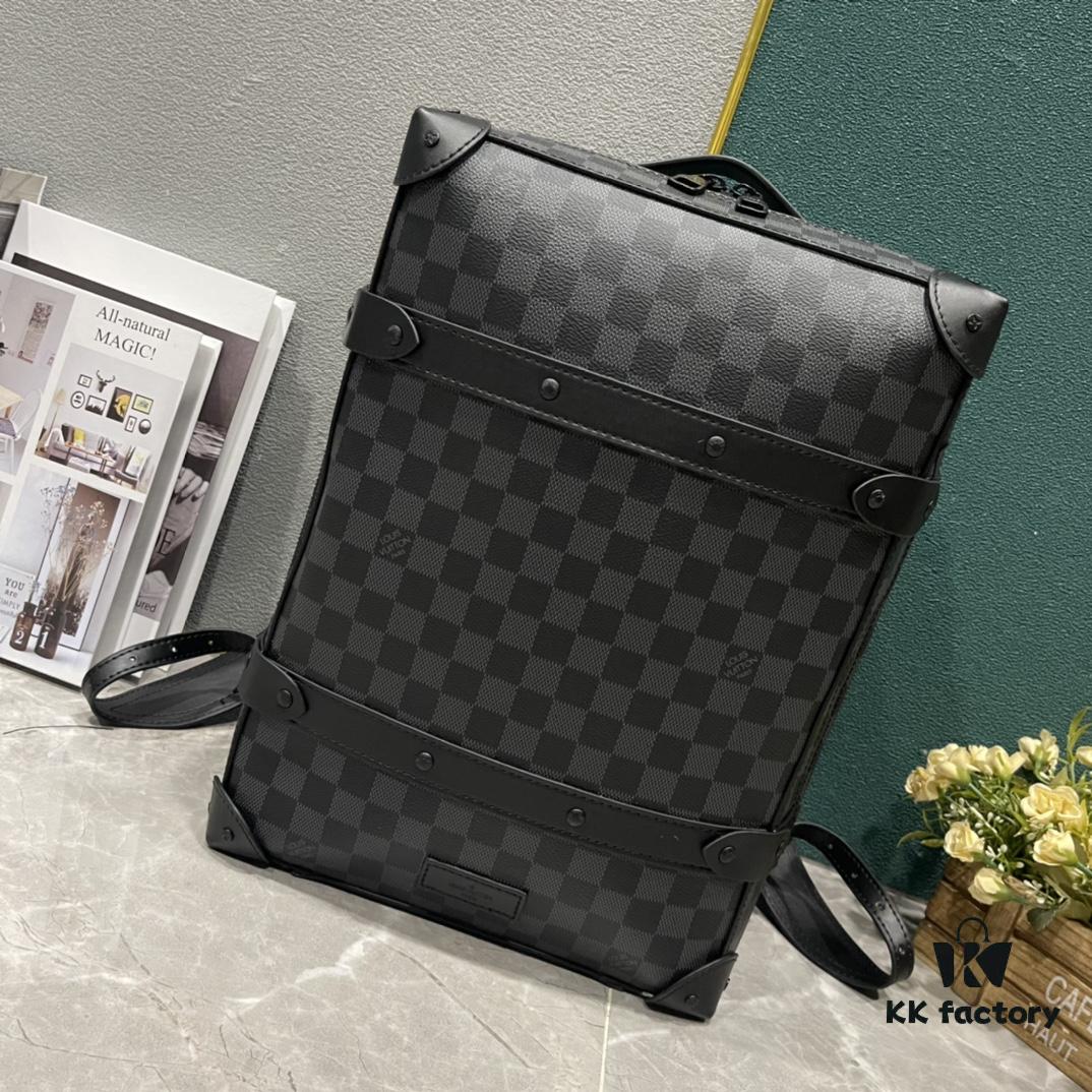 69307bde6e68136f4d9a6f49 Upgraded Version 260 Vintage Trunk Bag 44752 Old Flower, Black Flower, Black Checkered LV Classic Exquisite Trunk Bag