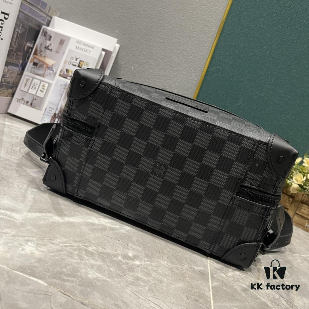 69307bde6e68136f4d9a6f4a Upgraded Version 260 Vintage Trunk Bag 44752 Old Flower, Black Flower, Black Checkered LV Classic Exquisite Trunk Bag
