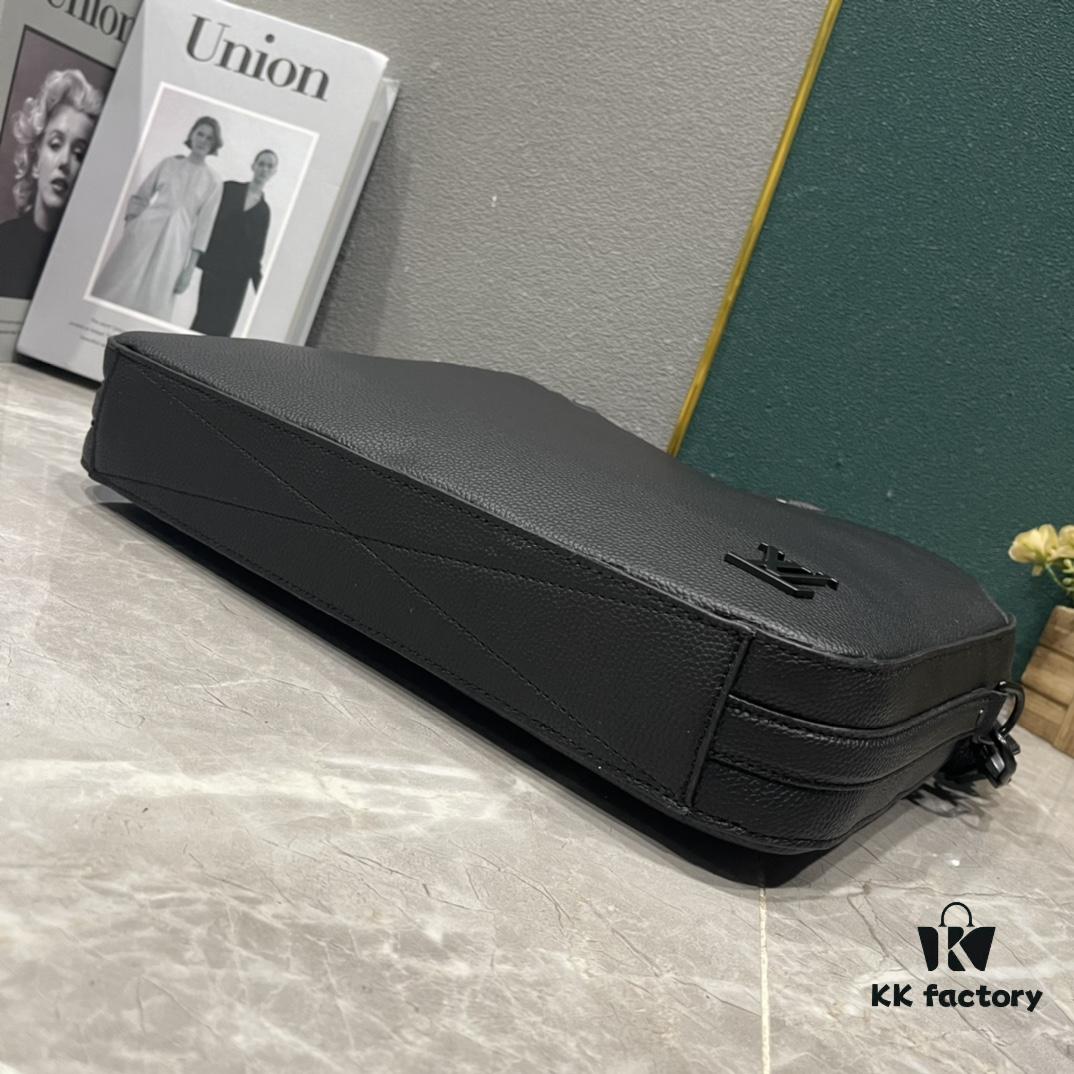 Upgraded M23778 All-Leather Black Latest PILOT Briefcase