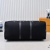 69307beb6e68136f4d9a6f5e Lot No. 13966 Embroidered Keepall Bandoulière 50 Travel Bag in Deep LV Blason Denim by Pharrell Williams