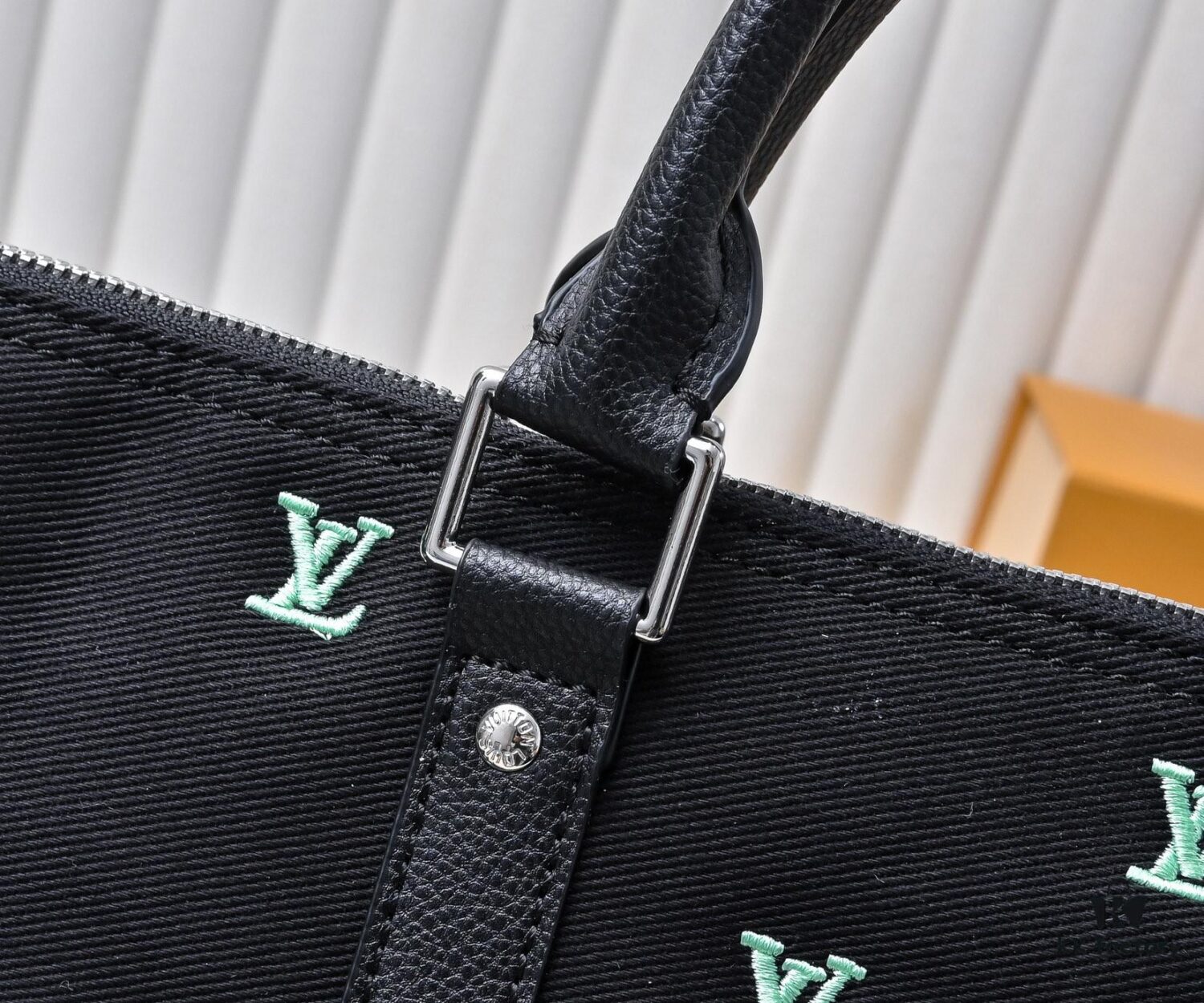 69307bf76e68136f4d9a6f73 Lot No. 13966 Embroidered Keepall Bandoulière 50 Travel Bag in Deep LV Blason Denim by Pharrell Williams