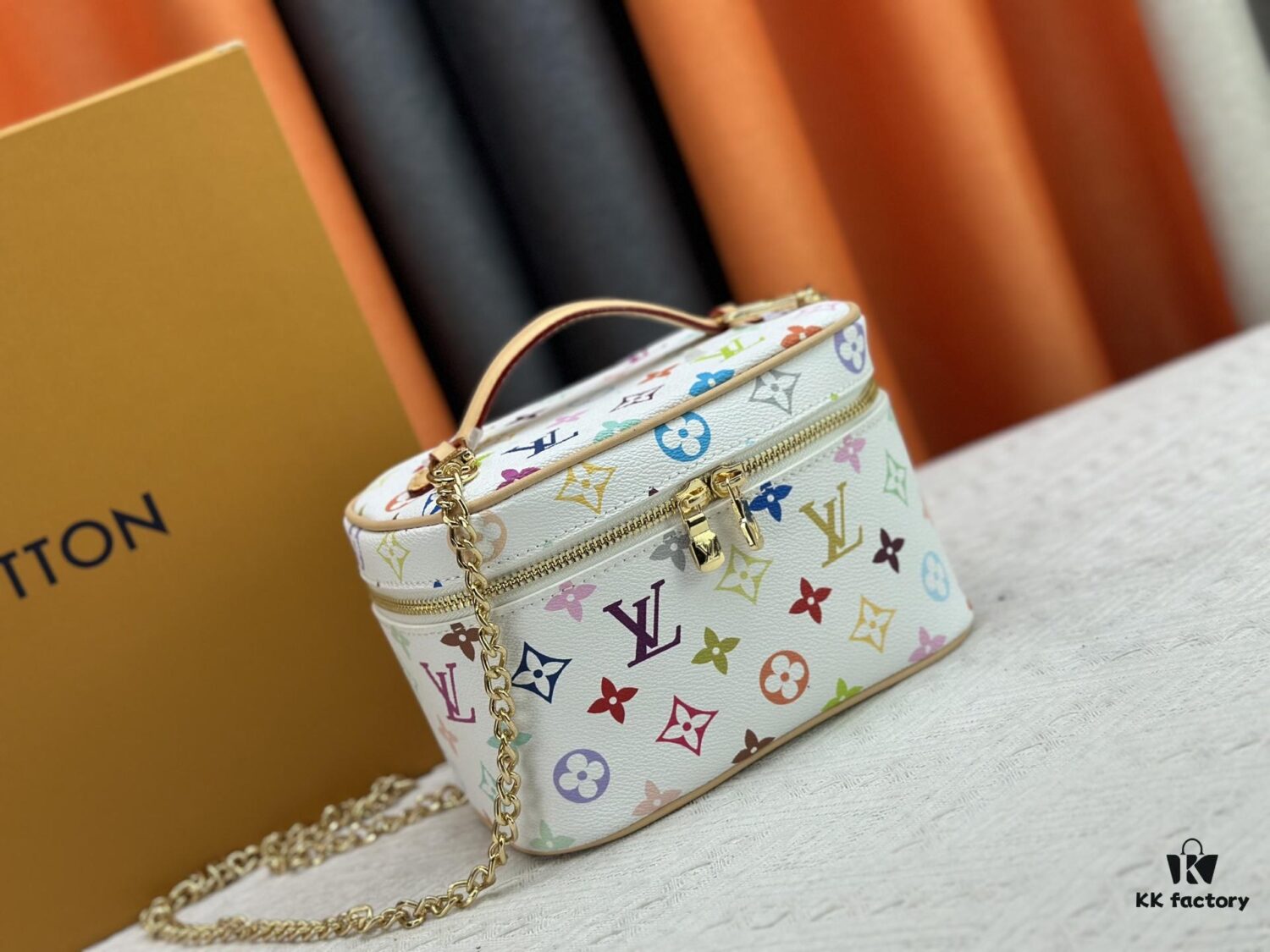 69307c896e68136f4d9a708e Takashi Murakami x LV Nice Mini Nano Pouch in Monogram Multicolor