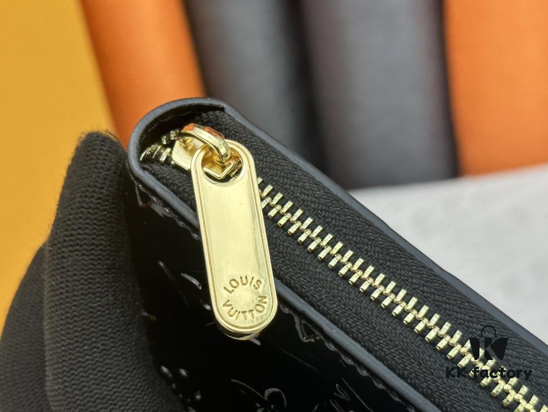 LV Zippy Zip-Around Wallet in Embossed Calfskin with Patent Finish