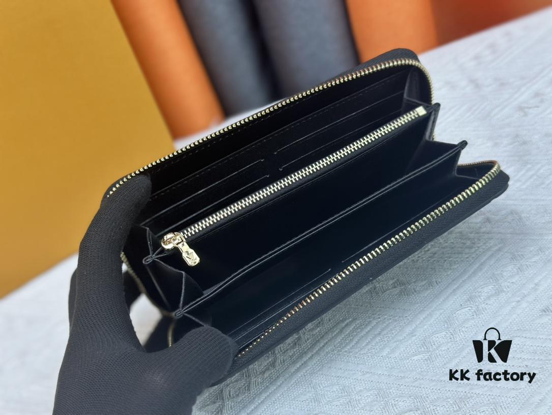 LV Zippy Zip-Around Wallet in Embossed Calfskin with Patent Finish