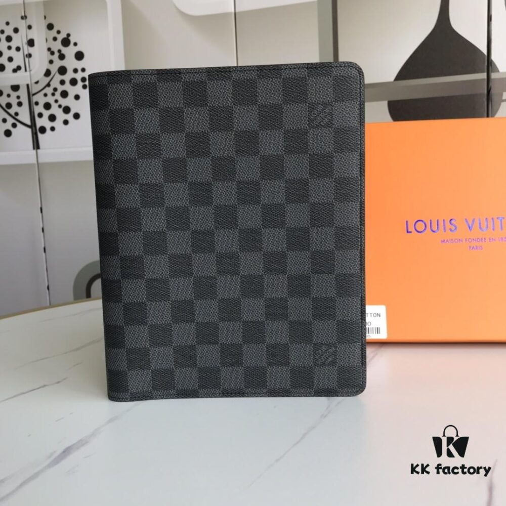 69307cc66e68136f4d9a710f Hot Selling Extra Large Checkbook Wallet with Notebook Set, 6 Card Slots, Cowhide Leather + LV Special Fabric, Comes with Box, Approx. 18cm