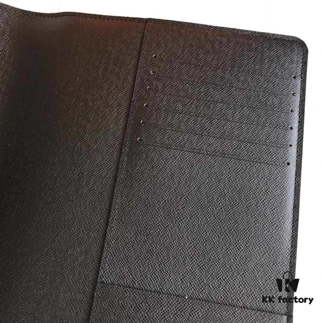 69307cc96e68136f4d9a7117 Hot Selling Extra Large Checkbook Wallet with Notebook Set, 6 Card Slots, Cowhide Leather + LV Special Fabric, Comes with Box, Approx. 18cm
