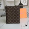 69307ccb6e68136f4d9a7119 2021 Hot Selling Large Checkbook Wallet with 6 Card Slots, Genuine Cowhide and LV Special Fabric, Gift Box Included, Approx. 18cm