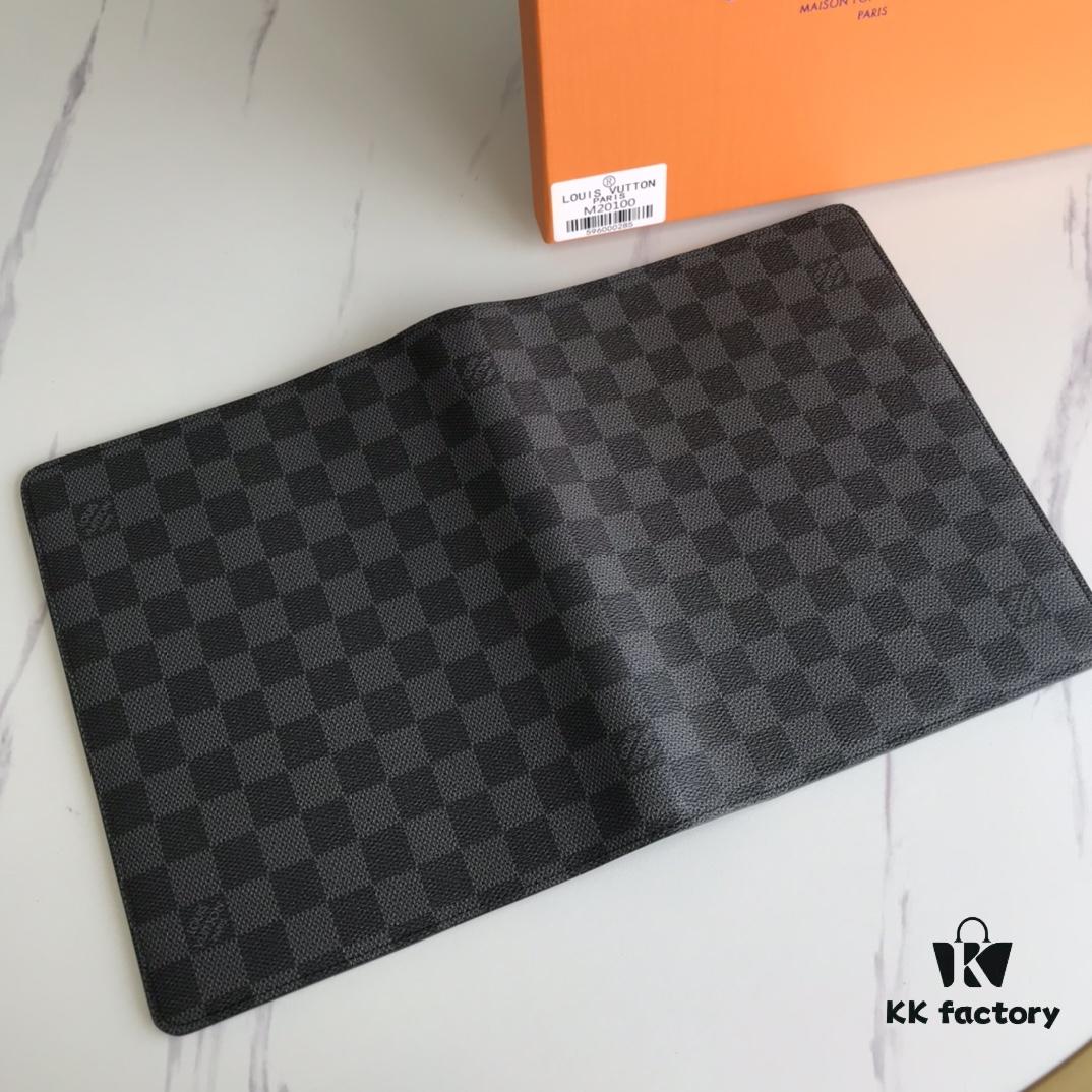 69307ccb6e68136f4d9a711a Hot Selling Extra Large Checkbook Wallet with Notebook Set, 6 Card Slots, Cowhide Leather + LV Special Fabric, Comes with Box, Approx. 18cm
