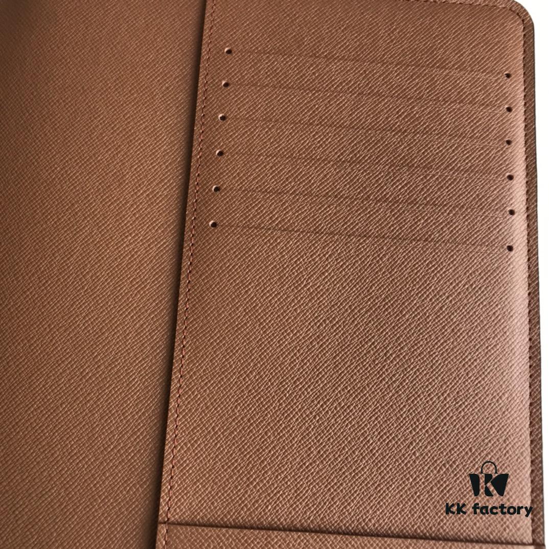 69307cce6e68136f4d9a7121 2021 Hot Selling Large Checkbook Wallet with 6 Card Slots, Genuine Cowhide and LV Special Fabric, Gift Box Included, Approx. 18cm