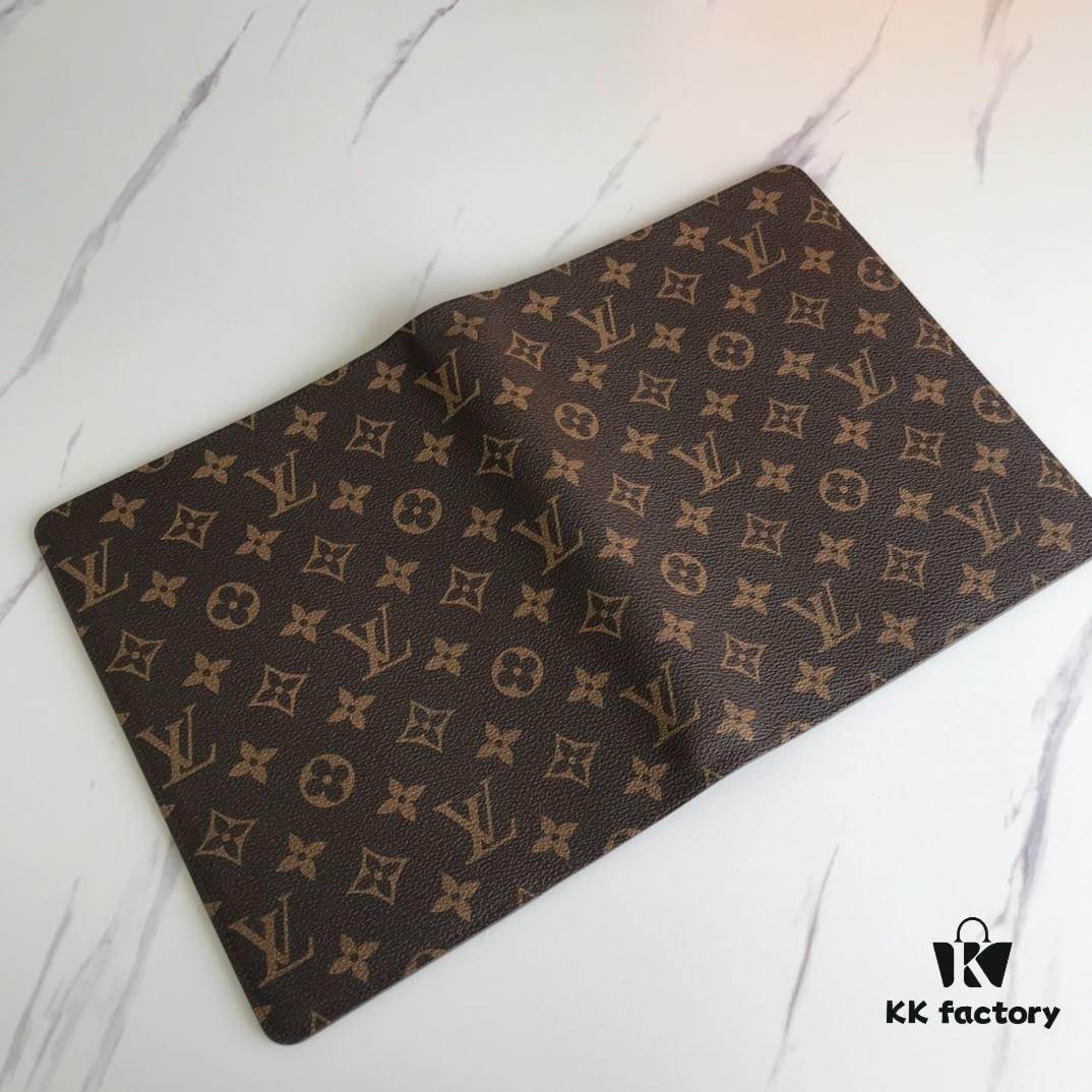 69307ccf6e68136f4d9a7123 2021 Hot Selling Large Checkbook Wallet with 6 Card Slots, Genuine Cowhide and LV Special Fabric, Gift Box Included, Approx. 18cm