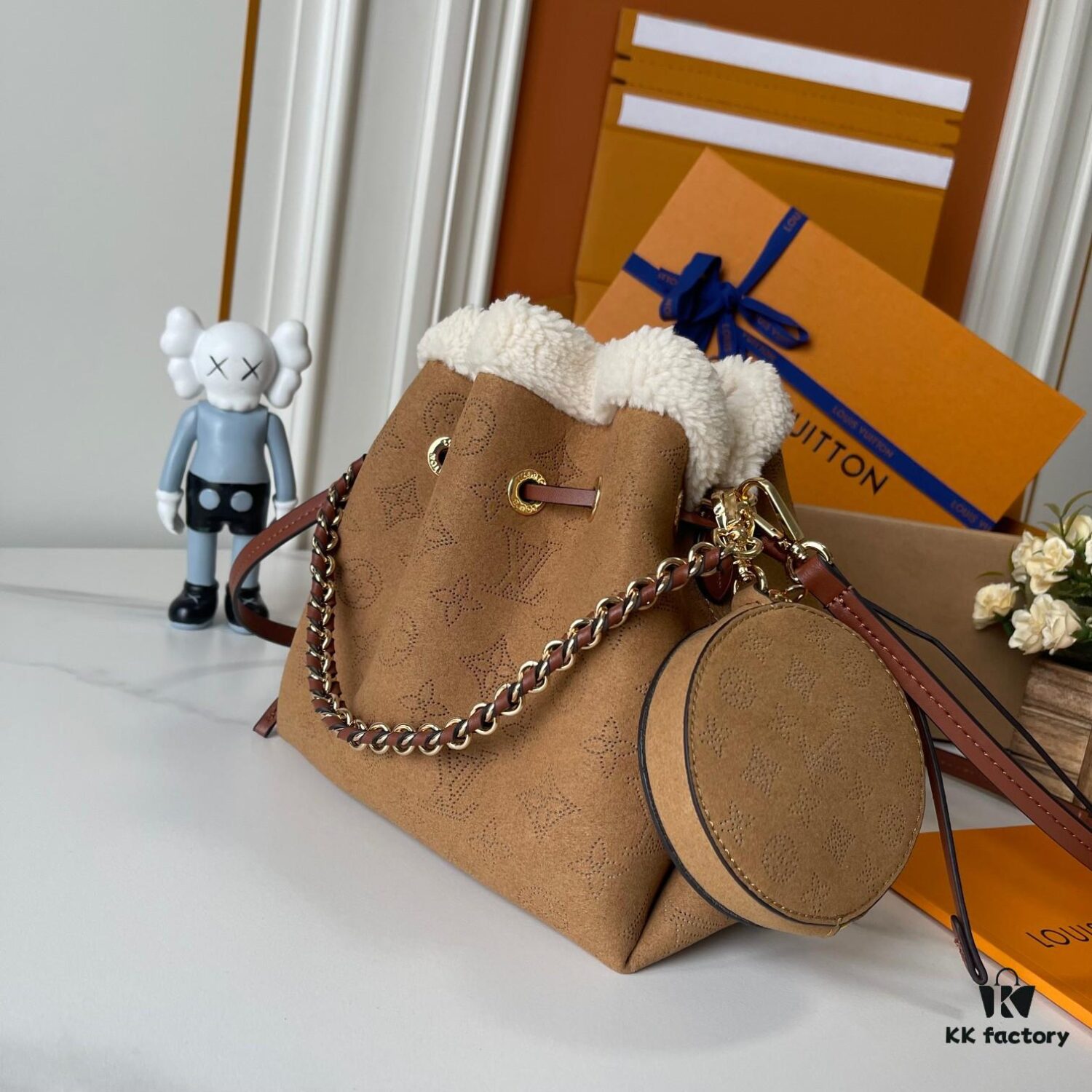 69307d3a6e68136f4d9a71c8 Upgraded 210 M11839 (Suede Leather with Digital Perforation, Matched Pattern) Bella Handbag from LV Ski Collection