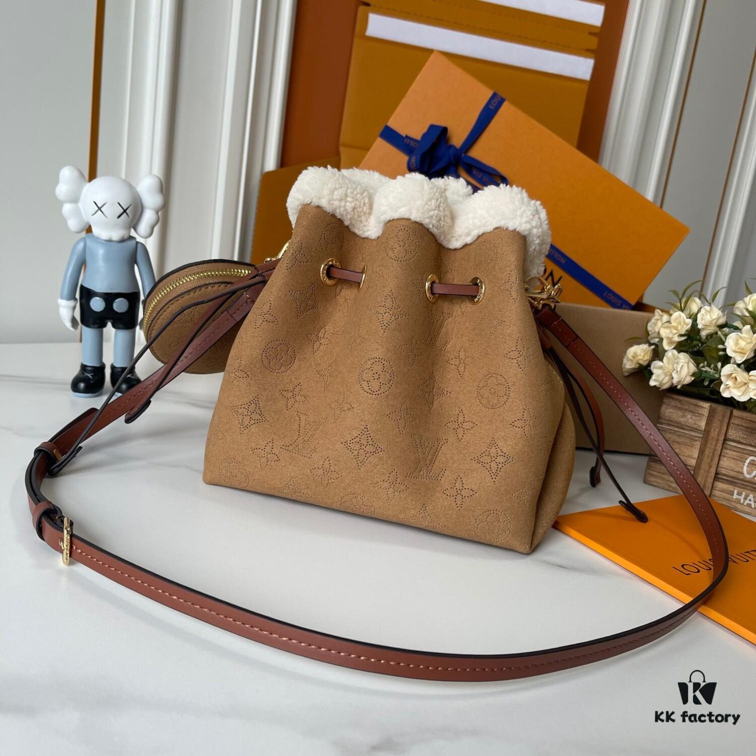 69307d3b6e68136f4d9a71c9 Upgraded 210 M11839 (Suede Leather with Digital Perforation, Matched Pattern) Bella Handbag from LV Ski Collection