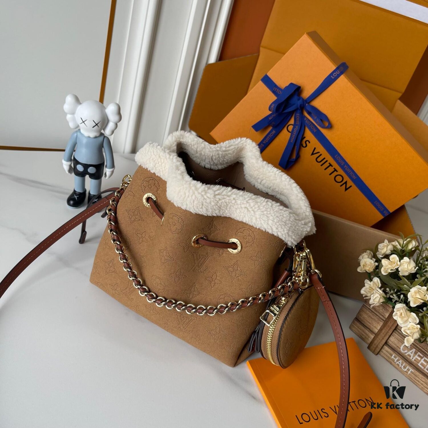 69307d3e6e68136f4d9a71cd Upgraded 210 M11839 (Suede Leather with Digital Perforation, Matched Pattern) Bella Handbag from LV Ski Collection