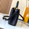 69307d4a6e68136f4d9a71e2 Top Grade Original Guangzhou Stock M12297 Black Lizard Skin with Diamond-Inlaid Golden Crown Capucines BB Handbag