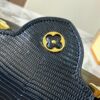 Top Grade Original Guangzhou M12296 Black Lizard Leather with Gold Diamond Crown Capucines Mini Bag