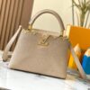 69307d526e68136f4d9a71f1 Top-Grade Original Guangzhou Stock M12297 Beige Lizard Leather with Gold Diamond Crown Capucines BB Bag