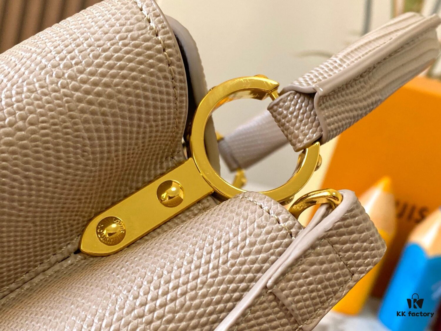 69307d576e68136f4d9a71f7 Top-Grade Original Guangzhou Stock M12297 Beige Lizard Leather with Gold Diamond Crown Capucines BB Bag
