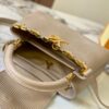 69307d586e68136f4d9a71f9 Top-Grade Original Guangzhou Stock M12297 Beige Lizard Leather with Gold Diamond Crown Capucines BB Bag