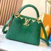 69307d5f6e68136f4d9a7204 Top-Grade Original Guangzhou Stock M12297 Green Lizard Skin with Gold Diamond Crown Triangle Capucines BB Bag