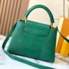 69307d606e68136f4d9a7206 Top-Grade Original Guangzhou Stock M12297 Green Lizard Skin with Gold Diamond Crown Triangle Capucines BB Bag