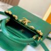 69307d646e68136f4d9a720a Top-Grade Original Guangzhou Stock M12297 Green Lizard Skin with Gold Diamond Crown Triangle Capucines BB Bag