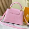 69307d786e68136f4d9a7228 Top-Quality Original Guangzhou Stock M12297 Pink Lizard Skin with Gold-Tone Crown Triangle Capucines BB Bag