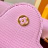 69307d7e6e68136f4d9a722d Top-Quality Original Guangzhou Stock M12297 Pink Lizard Skin with Gold-Tone Crown Triangle Capucines BB Bag