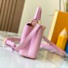 69307d7e6e68136f4d9a722e Top Quality Original Guangzhou M12296 Pink Lizard Leather Combined with Golden Diamond Crown 🔺 Capucines Mini Bag