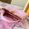69307d7e6e68136f4d9a7230 Top-Quality Original Guangzhou Stock M12297 Pink Lizard Skin with Gold-Tone Crown Triangle Capucines BB Bag
