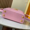 69307d7f6e68136f4d9a7233 Top Quality Original Guangzhou M12296 Pink Lizard Leather Combined with Golden Diamond Crown 🔺 Capucines Mini Bag